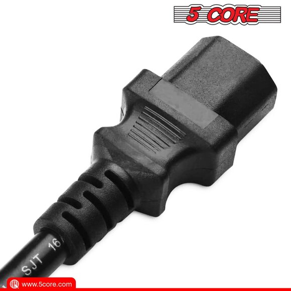 AC PowerCord 10Ft US MaleFemale Extension Adapter 16AWG/2C 125V 13A PC 1002 2Pcs - Picture 2 of 5